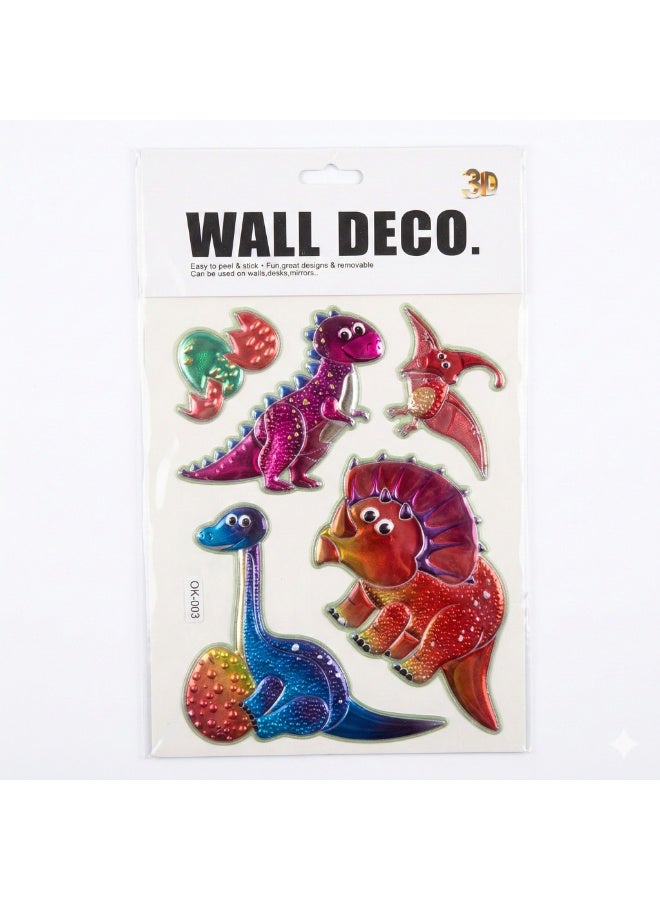 Kids' 3D Wall Decals – Fun, Removable & Easy Peel-and-Stick Decoration for Walls, Desks & Mirrors